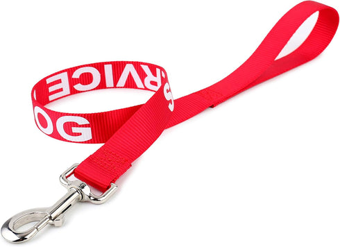 Doggie Stylz Service Dog Leash Wrap or Emotional Support Dog Leash with large lettering on both sides. Prevent accidents by warning others your dog is working. (Service Dog)