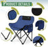 Seeloowy 2 Pack 600D 330lbs(Blue) Compact Camping Chairs Portable Folding for Outside with Carry Bag Lightweight Moon