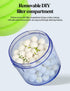 UPETTOOLS Aquarium Biochemical Sponge Filter - Ultra Quiet Air Pump with 2 Sponges & Bio Ceramic Media Balls