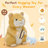 4 13" MorisMos Realistic Hamster Stuffed Animal with Surprise Squeaky Babies - Mama Plush Hamster Toy for Kids Girls
