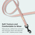 FuzzYard Life Dog Lead, Size L, Stylish Premium Cotton Design in Soft Blush for Everyday Walking