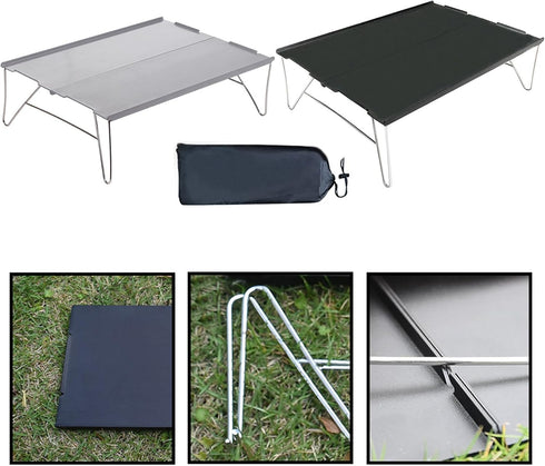 XINNIKESI Camping Table, Camping Table Portable Folding Camping Side Table Aluminum Tables Top Waterproof Travel Table