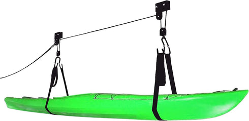 Kayak Hoist Overhead Garage Storage Pulley System, 125lb Capacity for Kayak, Canoe, or Bicycle by Bike Lane