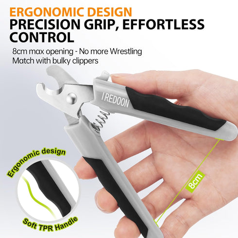 Trimmer, IREDOON Dog Nail Clippers and Ultra-Sharp Pet Nail Clippers with Nail File for Grooming - Dog Claw Care