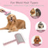 Large Slicker Brush for Dogs & Cats, Extra Long Pin Shedding Brush for Long Haired Pets, Pink