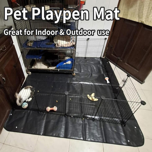 59"x39" Reusable Playpen Liner for Small Animal Cage Waterproof Large Washable Cage Liner Tarp Base Bottom Small Animal