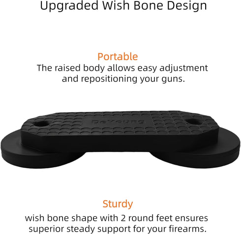 56lbs Double-Sided Magnetic Gun Rack - Rated Gun Mount, No Drill or Adhesive Tape Needed, Scratch-Proof and Portable