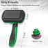 Self Cleaning Shedding Brush for Dogs & Cats, Skin Friendly Grooming Brush for Shedding, Green