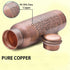 VJR Copper Bottle 33 Oz for Drinking Water Ayurvedic Leak Proof Floral Engraved Design