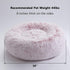 WESTERN HOME WH Calming Dog & Cat Bed, Cozy Soft Round Donut Cuddler, Fluffy Faux Fur Cushion for Small Medium Pets