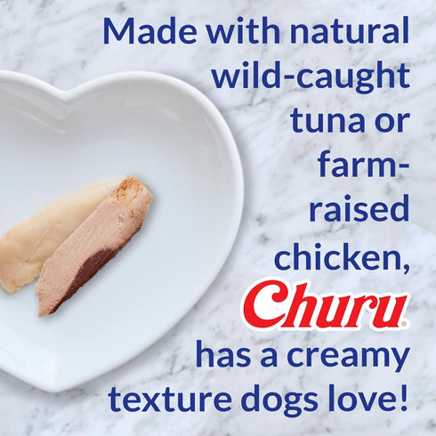 INABA Churu Meal Topper for Dogs: Complete & Balanced Creamy Lickable Purée Dog Food Topper, 0.5 Ounce Tube