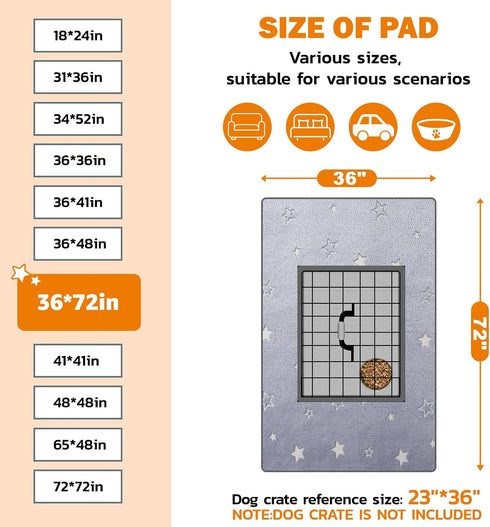 LOOBANI Washable Pee Pads for Dogs, Fast Absorption, Reusable Puppy Pads, Waterproof Training Pads, Grey 2 Pack