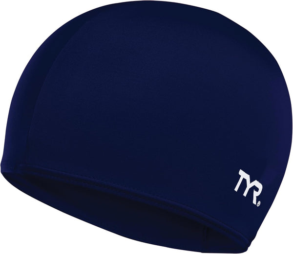 TYR Lycra Fiber Adult Swim Cap for Men and Women - Recreational and Training Cap, UPF 50+ Sun Protection