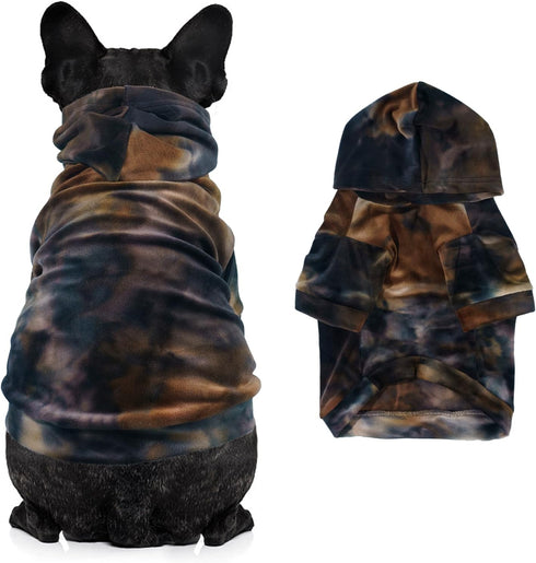 Tie Dye Dog Hoodie Puppy Sweater Sweatshirt, Cold Weather Coat Pet Clothes for Dog Cat