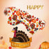 Lionheart Glory Turkey Dog Bow Collar, Bowtie Pet Gift Thanksgiving Collar for Small Dog