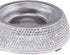 SAVORI Small Dog Bowls - Handmade Bling Rhinestones Stainless Steel Double Food Water Feeder for Cats and Dogs (Silver,