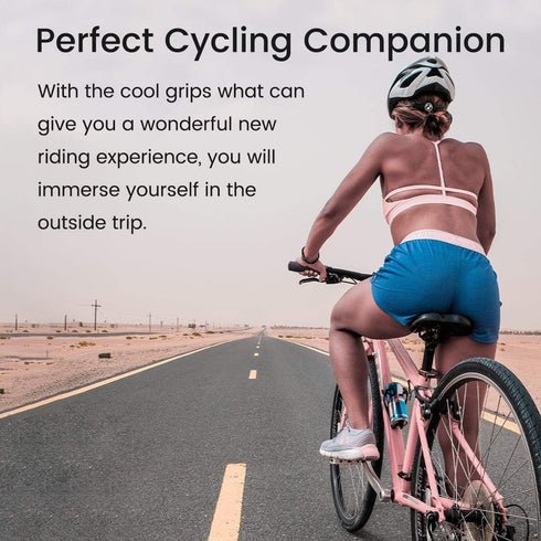 PRUNUS No-Slip Soft Rubber Bike Handlebar Grips - Universal for Bicycles, MTB, BMX, E-Bike, and City Commuter Bikes