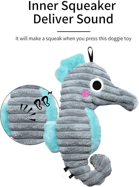 Squeaky Plush Dog Toy Pack for Puppy - 3pcs Stuffed Chew Toys for Small Breeds with Squeakers.