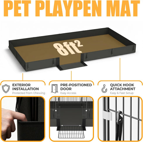 Guinea Pig Cages DIY Small Animal Playpen with Waterproof Liner, Expandable Cage for Guinea Pigs, Metal Wire Yard Fence