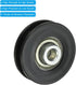 PATIKIL Universal Bearing Pulley Wheel 60mm/2.4", 4 Pack Nylon Bearing Pulley Wheel for Gym Equipment Part Cable Machine