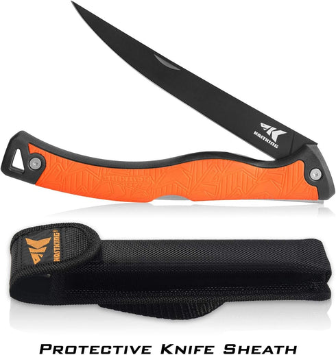 G4116 13 inch 7 inch KastKing Folding Fillet/Fishing/Camping/Hunting Knife, Razor Sharp German Stainless-Steel Blade