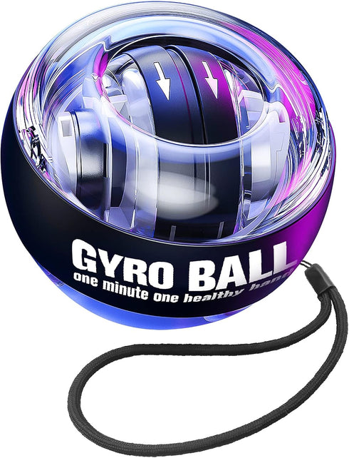 Wrist Trainer Ball - Auto-Start Gyroscopic Forearm Exerciser for Strengthening Arms, Fingers, and Wrist Bones