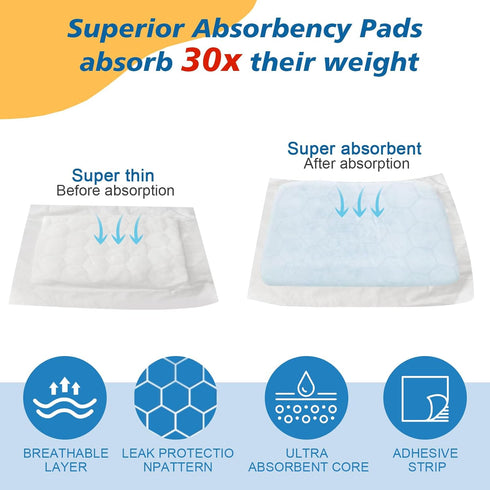 Ypfyed 200 Count Dog Diaper Liners Large Absorbent and Super Soft Dog Diaper Booster Pads for Female Dog Diapers