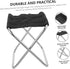 STOBAZA Portable Lightweight Aluminum Folding Stool Ergonomic Compact Bench with Storage Bag for Camping Fishing