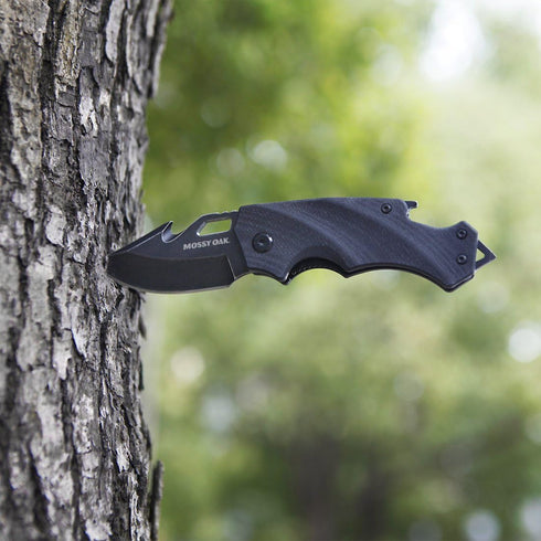 Mossy Oak Mini Folding Pocket Knife - 2.5-inch Stainless Steel Drop Point Blade with G10 Handle, EDC Tool