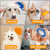 Ponpon 3PCS Dog Bath Brush with 4Pcs Dog Toothbrush, Adjustable Ring Handle Dog Shampoo Brush for Bathing