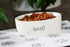 Pearhead Woof Pet Bowl, 24 oz Ceramic Dog Water and Food Dish, Microwave and Dishwasher Safe, Holds 3 Cups
