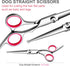 FAIGEO 5 1) Professional Dog Grooming Scissors Kit, Titanium Coated Dog Scissors for Grooming, Grooming Shears Kit