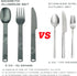 Magnetic Camping Utensils Set - Portable & Reusable Metal Travel Flatware, Outdoor Backpacking Cutlery Set, Knife, Fork