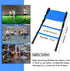 Speed Agility Training Set - Includes Agility Ladder, Steel Stakes, Sports Headband, Jump Rope, Disc Cones, Gym Bag