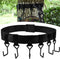 Tree Stand Gear Hanger - Heavy Duty Bow Hanger Strap with 6 Metal Hooks for Archery Hunting Accessories, Fits Trees