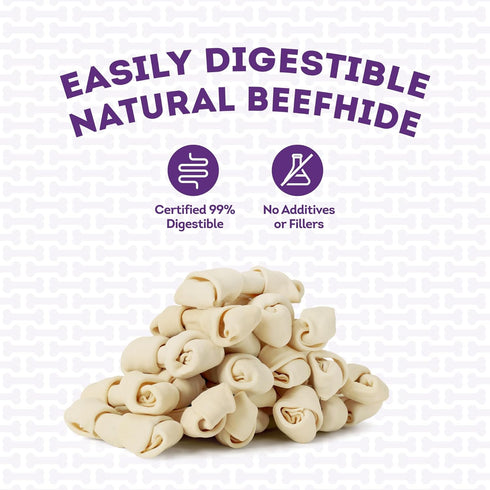 American Sourced Beefhide Bones, 4-5" Dog Chew Treats, 10 Count
