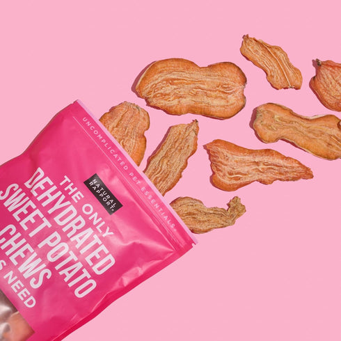 Natural Rapport Sweet Potato Chew, 100% Dehydrated Pet Treats for Dogs (8 oz)