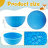 2 Pcs Silicone Dog Lick Bowl Pet Interactive Dog Slow Feeder Bowls for Oral Health Preventing Choking Anxiety Relief Wobble or Stay Put(Blue, Orange, Bone)