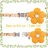 Small Dog Collar with Flower, Adjustable Length Puppy Collar for Girl Dogs, Cute with Bell, Yellow