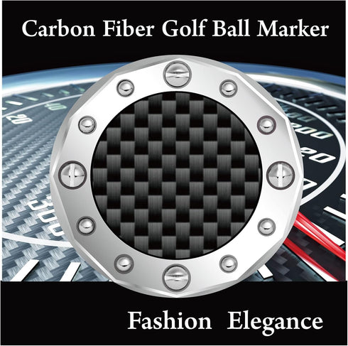 Golf Ball Marker with Carbon Fiber Bracelet - Golf Accessories and Gifts for Men and Women, Golf Counter