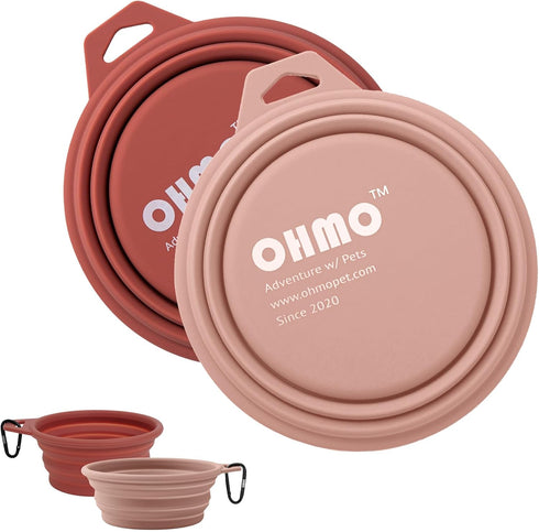 Large Collapsible Dog Bowls, 2 Pack 27oz/800ml Premium Silicone Portable Travel Feeding Bowls