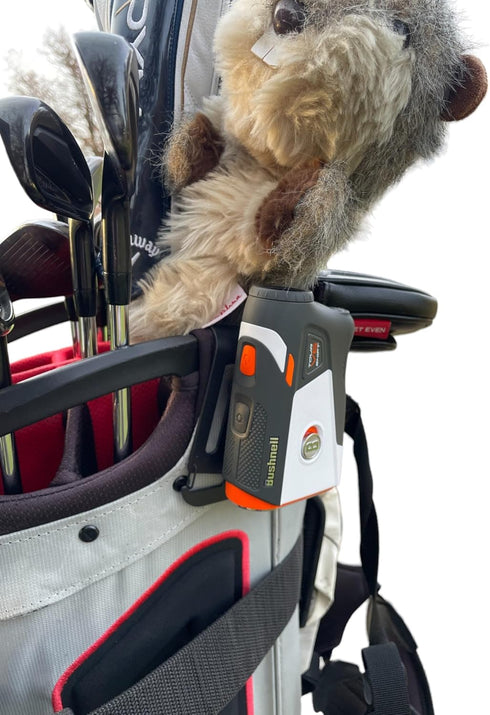 Golf Metal Landing Pad I Magnetic Cart Attachment or Bag Clip for Quick Use of Golf Gear & Accessories - Velcro Strap