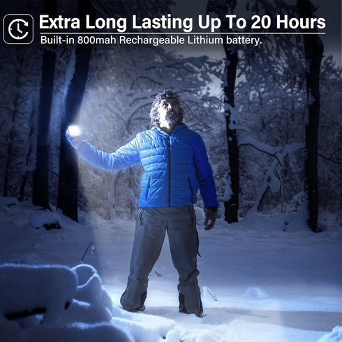FLY2SKY 3 Pcs White Camping Light, Portable Rechargeable LED Camping Light for Hiking, Backpacking, Fishing, Emergency
