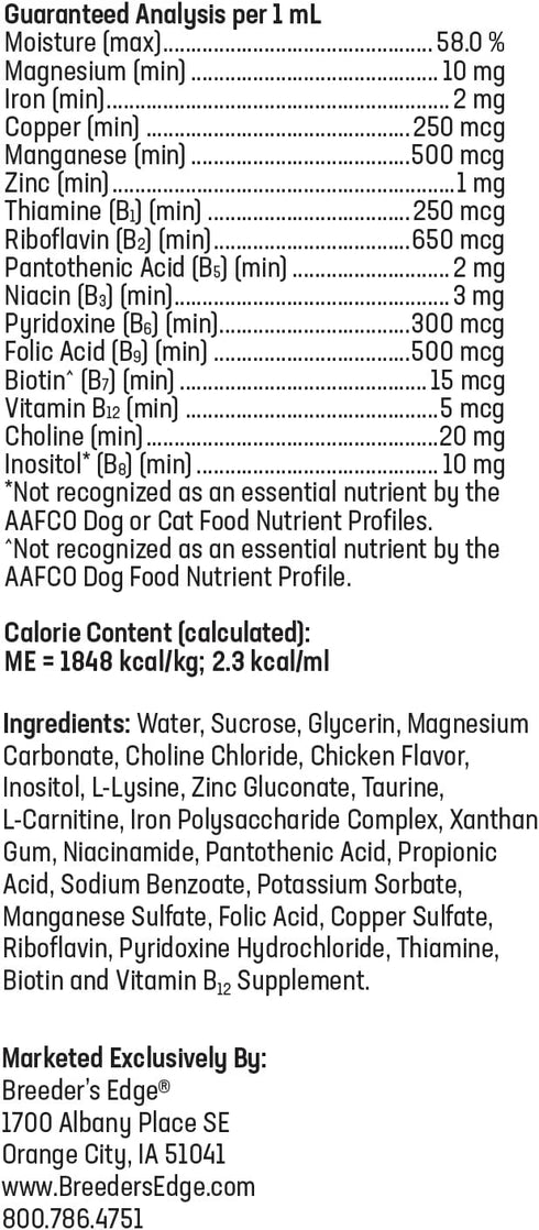 Revival Animal Health Breeder's Edge B Strong - B Vitamin, Iron, Mineral Supplement for Pets, 8 oz