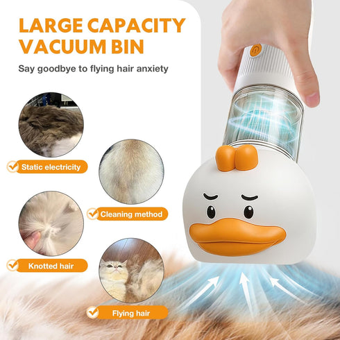 YoPoll Trimming 4 1 Cat Dog Grooming Vacuum Kit with Brush, Low-Noise Pet Hair Shedding Grooming for Indoor Cats Dogs