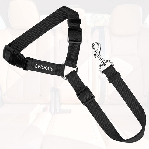 BWOGUE Adjustable Pet Dog Cat Seat Belts, Car Headrest Restraint Safety Leads Vehicle Seatbelt Harness (1 Pack)