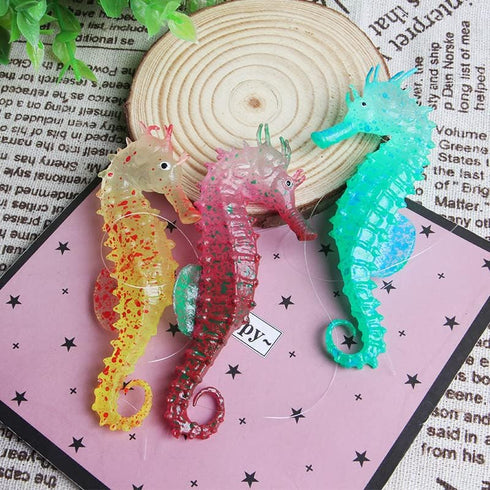4 PCS Fluorescent Artificial Octopus Aquarium Ornament with Suction Cup for Fish Tank Decoration