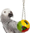 Parrot Ball Toy with Bell – Interactive Puzzle Bird Bell Toy, Cage Hanging Accessories for Medium to Large Birds, Set