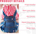 Small Dog Hoodie Clothes Cute Stripe Shirts Denim Jumpsuit One-Piece Outfit for Small Medium Dogs Cats Boy Girl