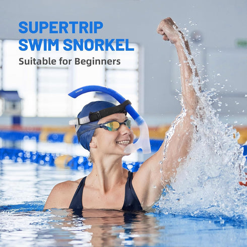 Supertrip Adult Swim Snorkel for Lap Swimming, Training Snorkeling Gear